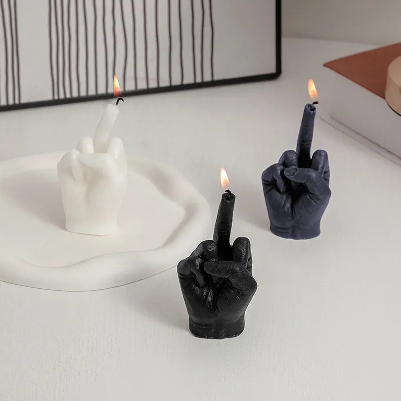 Funny Hand Gesture Scented Candle